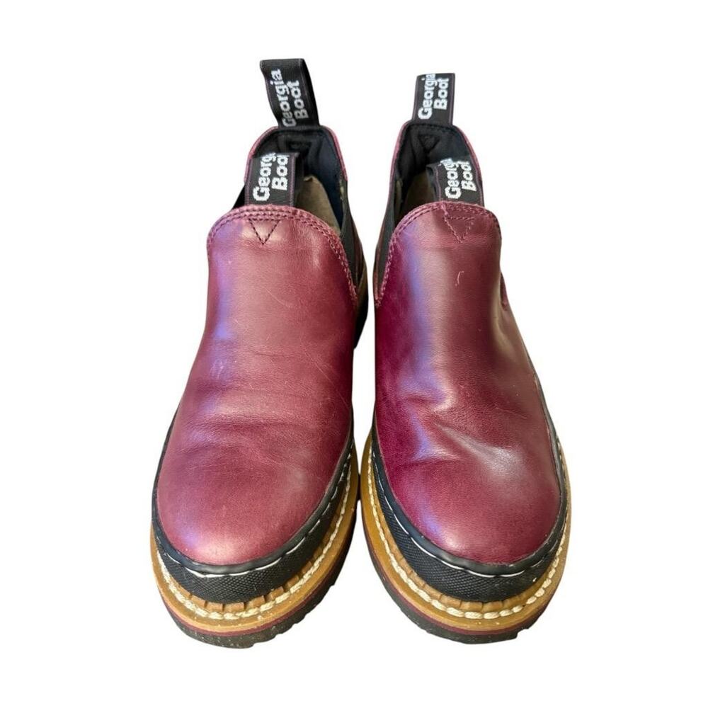 Georgia Giants Romeo Chelsea Boot Maroon Leather Women size 9.5 - Picture 4 of 5